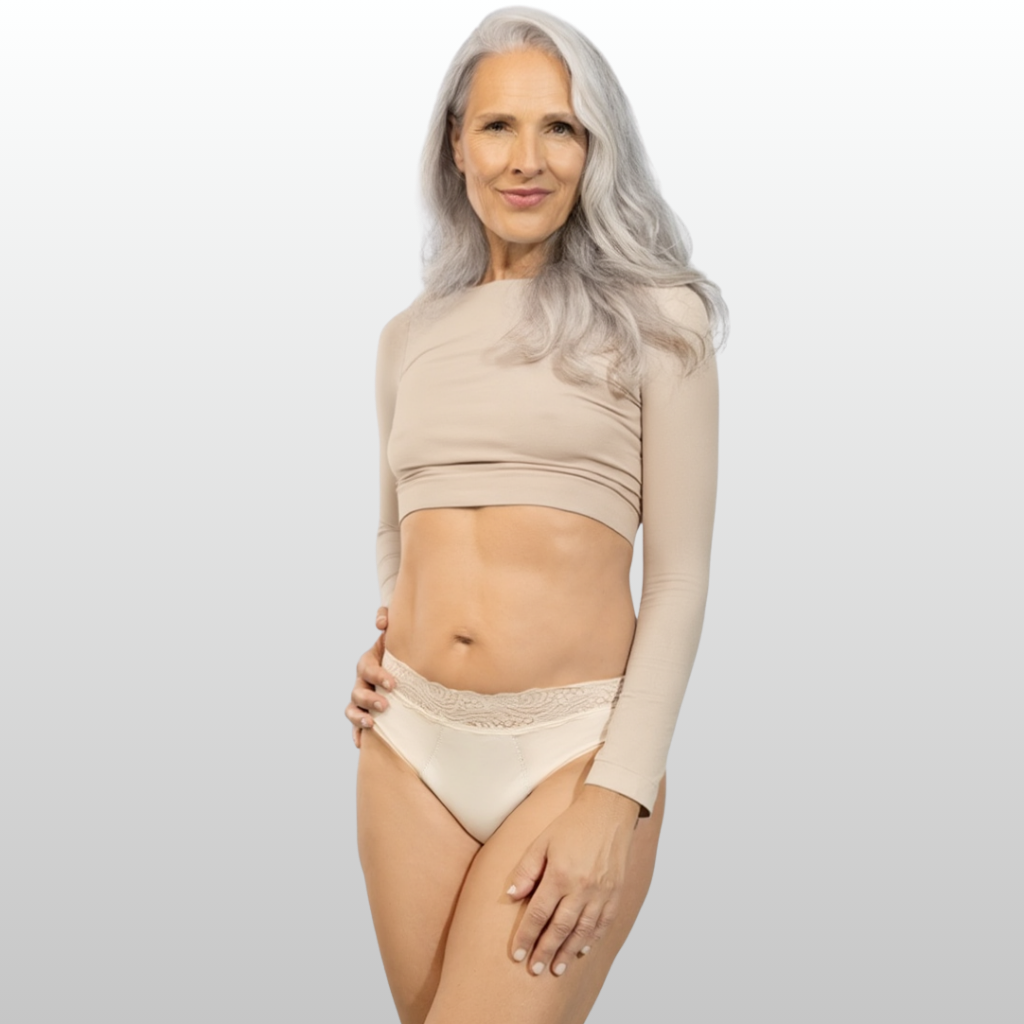 Culotte Anti-Fuite Taille Haute en Dentelle
